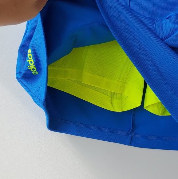 Adidas Neon Blue & yellow Tennis Skirt with shorts - Picture 5 of 8